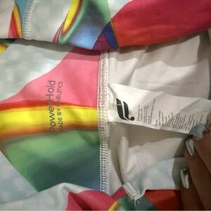 Women’s Fabletics Multicolor PowerHold 7/8 Leggings in Carnaval Pride, size L